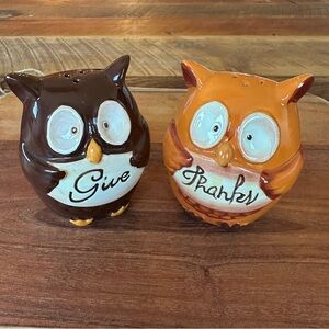 Owl Salt and Pepper Shakers